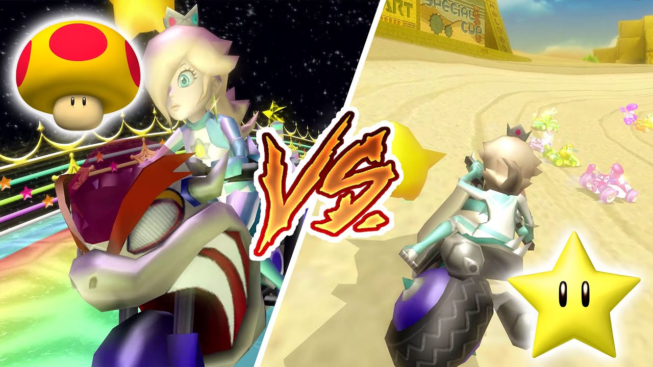 Mega Mushroom VS Super | MARIO KART WII