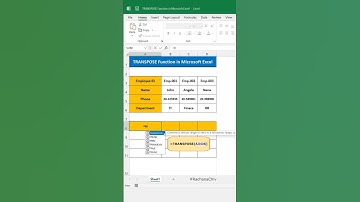 How to Use TRANSPOSE Function in Excel || Excel Tips & Trick || #excel #shorts #excelbasic