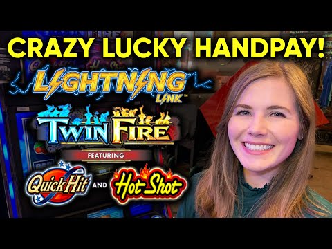 INSANELY LUCKY JACKPOT HANDPAY! Twin Fire Slot Machine! Started With Only $58 In Free Play!!