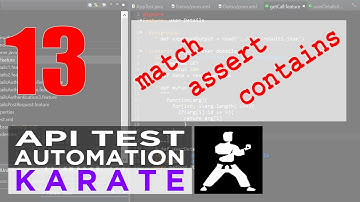 Assertions in Karate Framework | match | assert | contains | Part 13