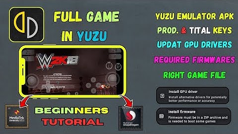 YUZU EMULATOR : GAME SETUP WWE 2K18