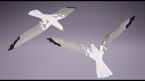 Low Poly Bird: Seagull (Stylized Character for Unreal Engine & Unity)