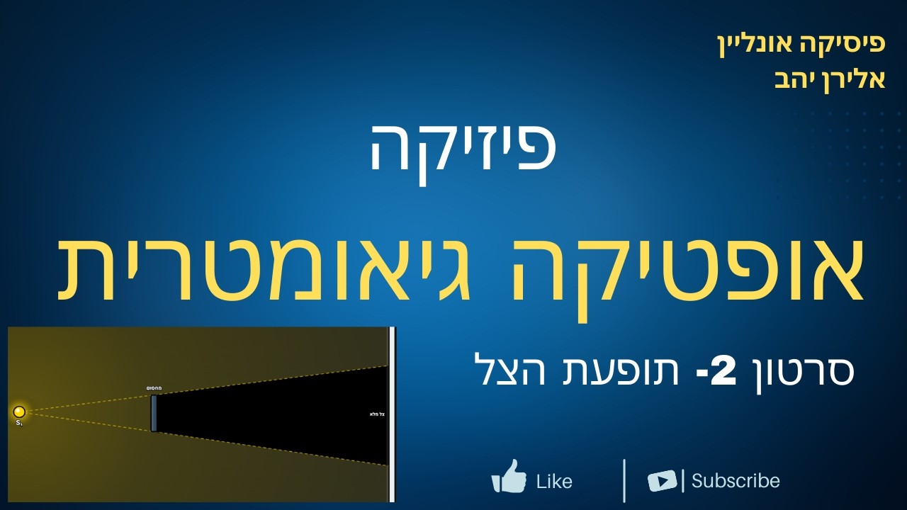 אופטיקה סרטון 2 -  תופעת הצל .