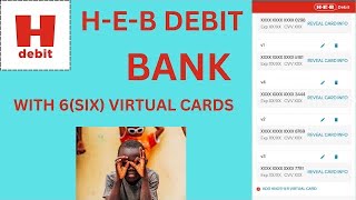 H-E-B DEBIT BANK ACCOUNT WITH 6(SIX) VIRTUAL CARDS ।। Rimon's Family ।।