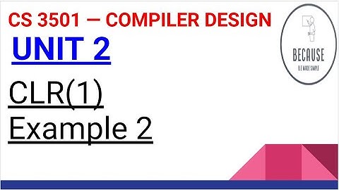 2.34. CLR(1) Example 2 in Tamil