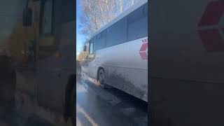 Автобус и большегруз столкнулись на Техучилище