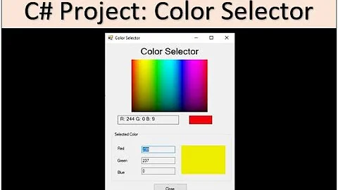 Color Selector C# | Windows forms | C# Tutorial