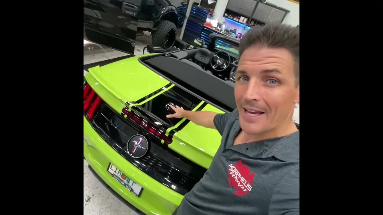 Using black paint protection film for racing stripes￼