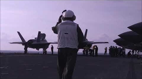 USMC F-35B flight operations aboard the USS Wasp