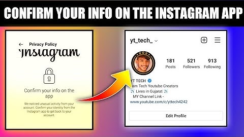 Confirm Your Info on the app Instagram - Oops an error occurred    instagram -Instagram account lock