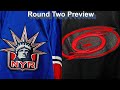 Previewing hurricanes vs rangers round two series