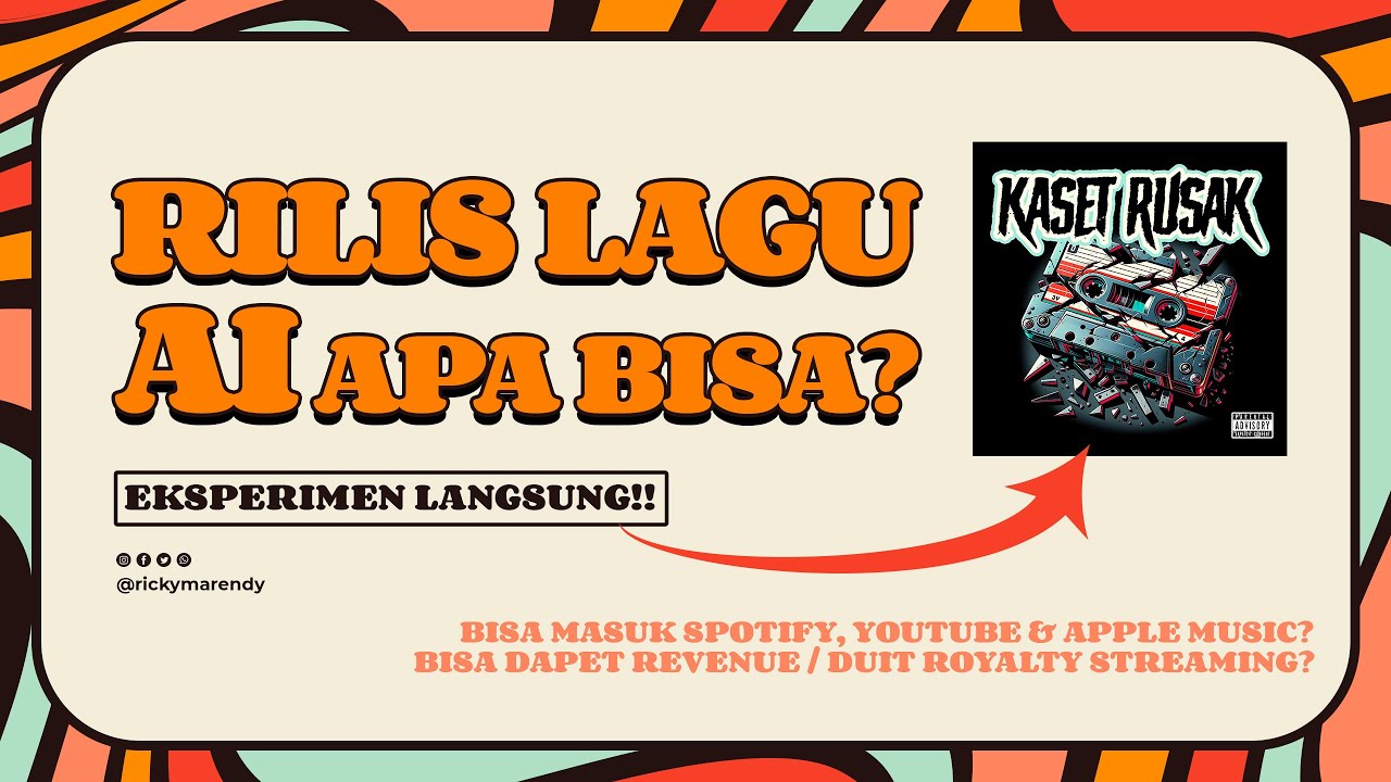 Eksperimen: Lagu AI Bisa Dirilis di Platform Musik? BISA Monetize dan DAPET ROYALTY STREAMING!