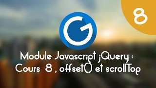 Formation IMM - Module Javascript jQuery: Cours tuto 8, offset() et scrollTop