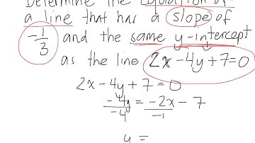 How to determine an equation of a line 5.4 gr 9 academic