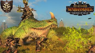 TOAD DRAGON UNLEASHED - Tamurkhan vs. Dinosaur Squad - Thrones of Decay DLC - Total War Warhammer 3
