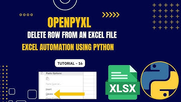 Excel Automation Tutorial - 16 | Deleting Rows in Excel | openpyxl | Python