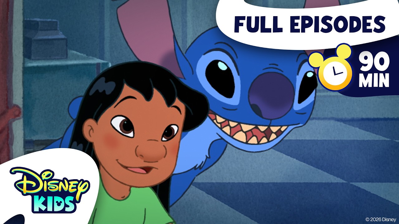 Lilo & Stitch: The Series Full Episode Marathon 🏄📺 | 90 Minutes Of Episodes! | @disneykids