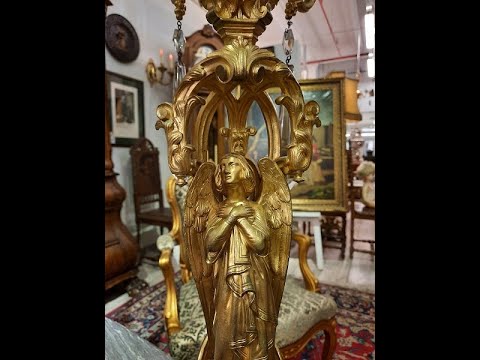 антикварные подсвечники 19