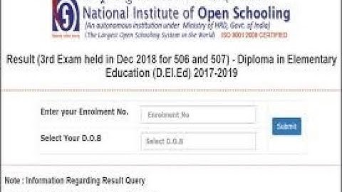 NIOS DELED 506 507 result 2019 declared: Check Now