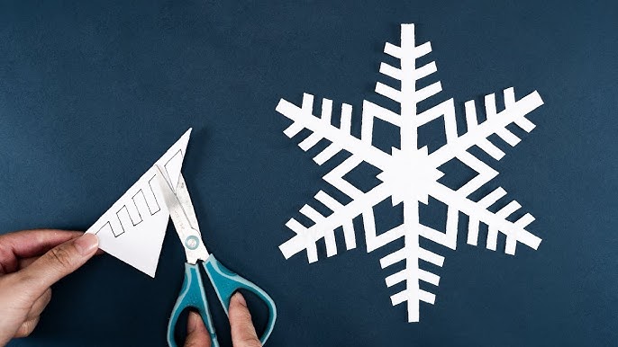 How to cut a traditional snowflake out of paper ❄ 