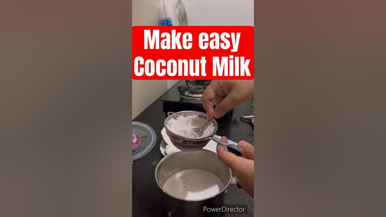 How to make coconut milk from fresh coconut Easy coconut milk recipe at home coconut 