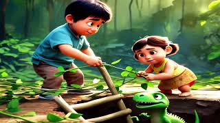 The Time Traveling Twins and the Dinosaur Adventure - Bedtime Story for Kids