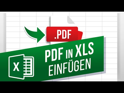 Video: Können Sie ein PDF in Excel einfügen?