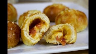 Bacon Cheesy Pretzel Bites Homemade Bacon Cheddar Pretzel Bites With Cheese Sauce