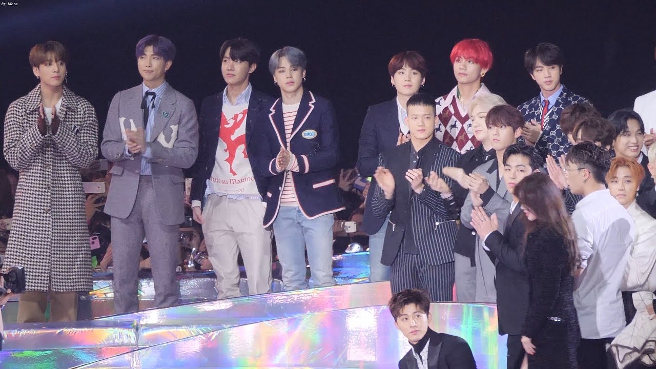 181201 방탄소년단(BTS),아이콘,비투비 - 여자아이들 신인상수상소감 Reaction [4K]  직캠 by Mera