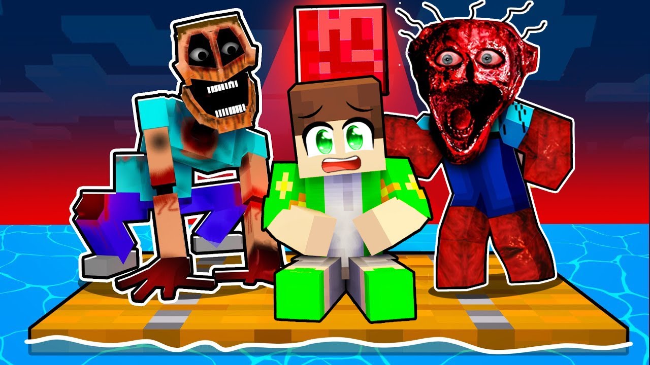 Blocati pe OCEAN cu *MONSTRII* pe Minecraft...