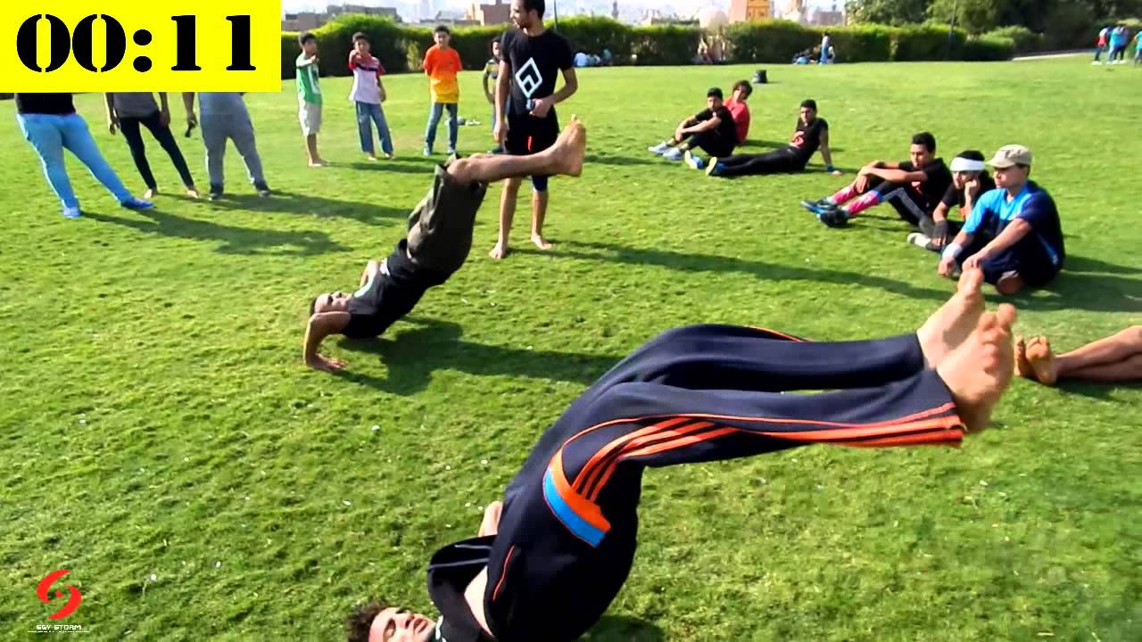 مسابقة الوقوف علي اليدين وحركة سوستة ـ تلاميذ النسر kick up _ Handstand Competition