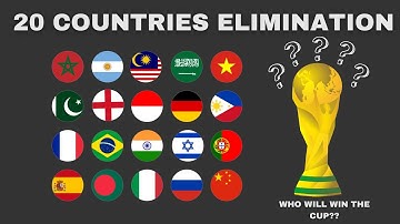 20 Countries 19 Eliminations Marble Race -  Algodoo Marble Race