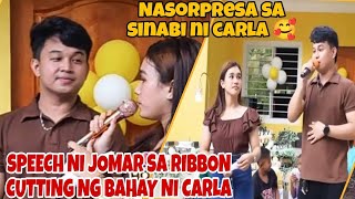 🟡 SPEECH NI JOMAR GRABE SOBRANG KINILIG SI CARLA SA RIBBON CUTTING ✂️