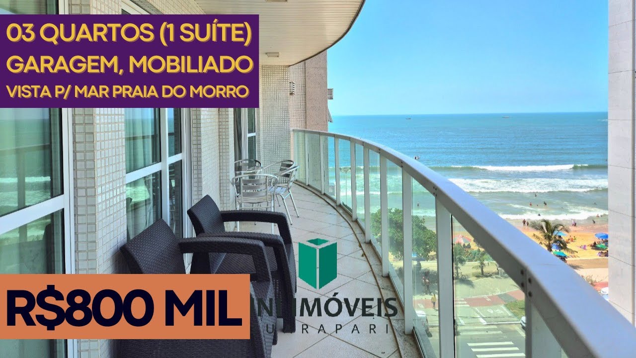 Apartamento à venda 3 quartos e vista para o mar da Praia do Morro em Guarapari - Edifício Santorini