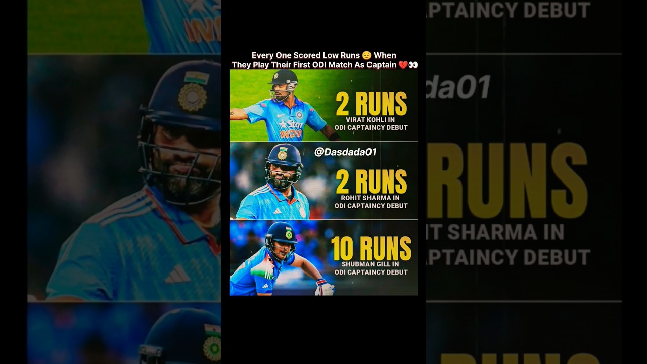 Their First Match 🥲 As Odi Captain 💔👀 