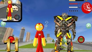 Iron Boy Stickman Rope Hero Mafia Criminals #11 Android Gameplay screenshot 2