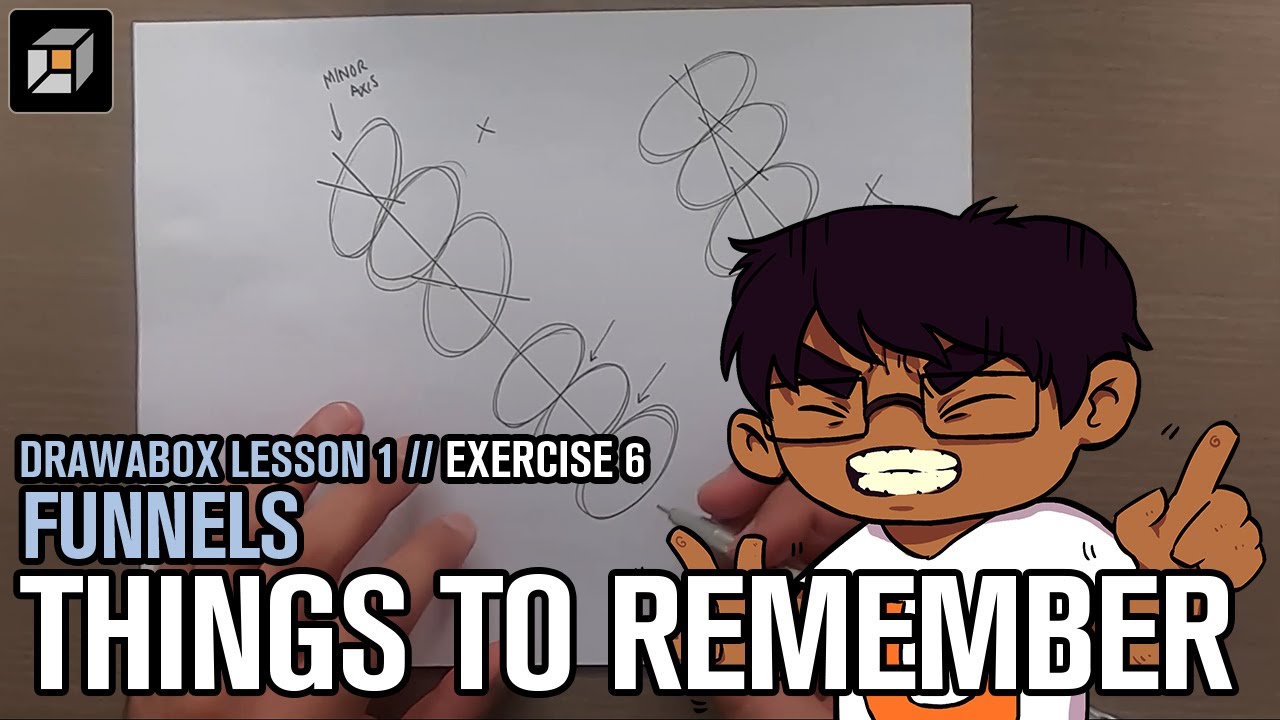 Drawabox Lesson 1, Exercise 6 Things to Remember (Funnels) YouTube