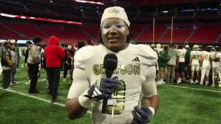 Georgia Tech DL Signee Andre Fuller Reacts After Winning State Championship W/ Grayson