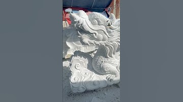Song Long Chầu🐉, đá trắng thiên nhiên… kích thước dài 5m  #ngocthiennhien  #rongda #damynghe