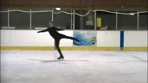 Figure Skating Practice 12-05-09 (double lutz, double salchow, axel, back spin)