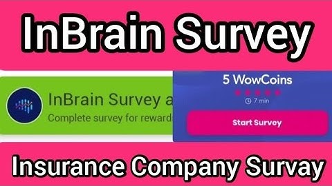 Complete InBrain Survay 5 Coin | Insurance Product Survay | Wowapp - RBLX Survey Unlimited Earning
