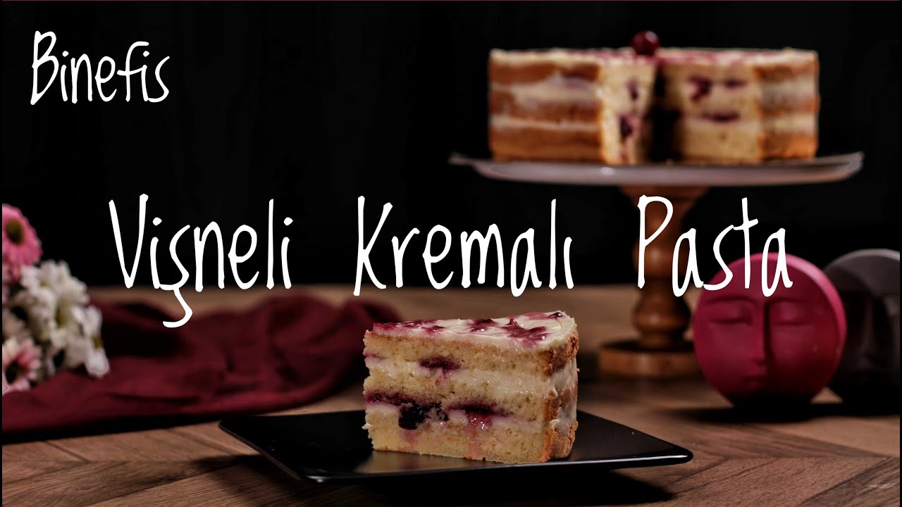 Vişneli Kremalı Pasta | Muhteşem Kreması ve Sünger gibi Pandispanyasıyla | Binefis