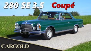 Mercedes 280 SE 3.5 Coupé, 1969, traumhafte Konfiguration! 268 Dunkelgrün und Leder Cognac!