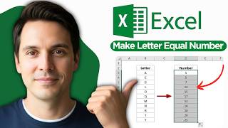 How to Make a Letter Equal a Number in Excel | A=1, B=2 etc (2026 Full Guide)