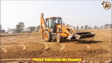 Skillful JCB 3DX Backhoe Operator -JCB Backhoe Leveling Agricultural Field - JCB Video