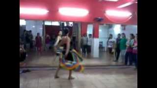 Amira Shazadiperfoming during workshop @Quick step dance studio