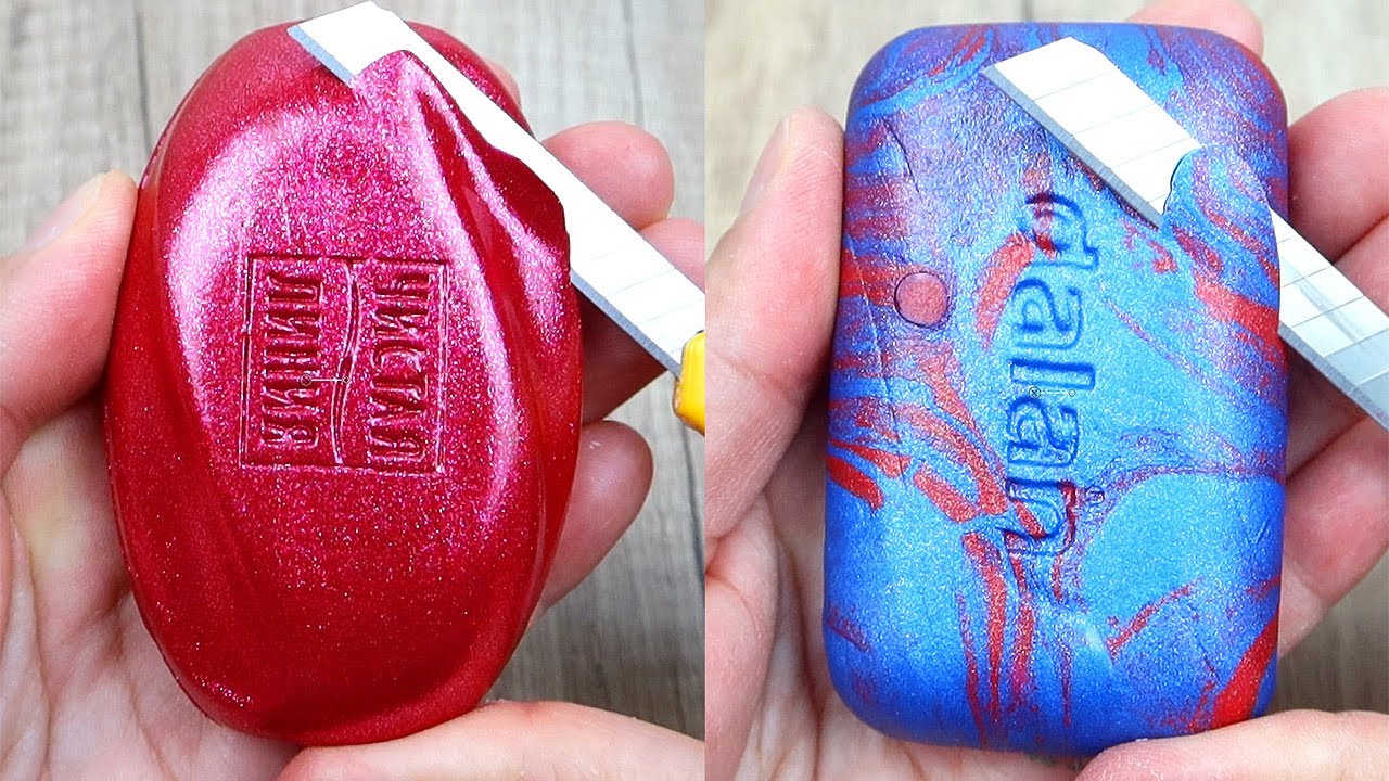 Relaxing Soap Cutting ASMR. Satisfying Soap and lipstick cutting. Corte de jabón - 827