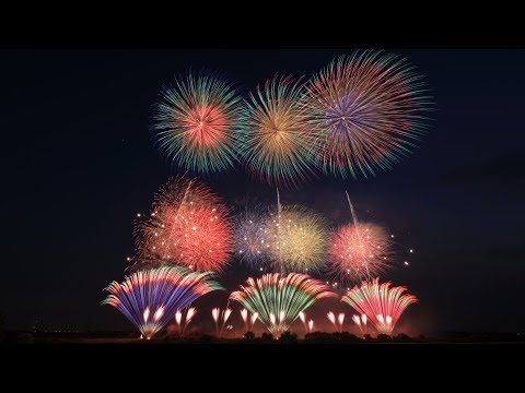 【4K60p】2018さかいふるさと祭り利根川大花火大会［夢に向かって～栄光の始まり～］（山﨑煙火製造所）