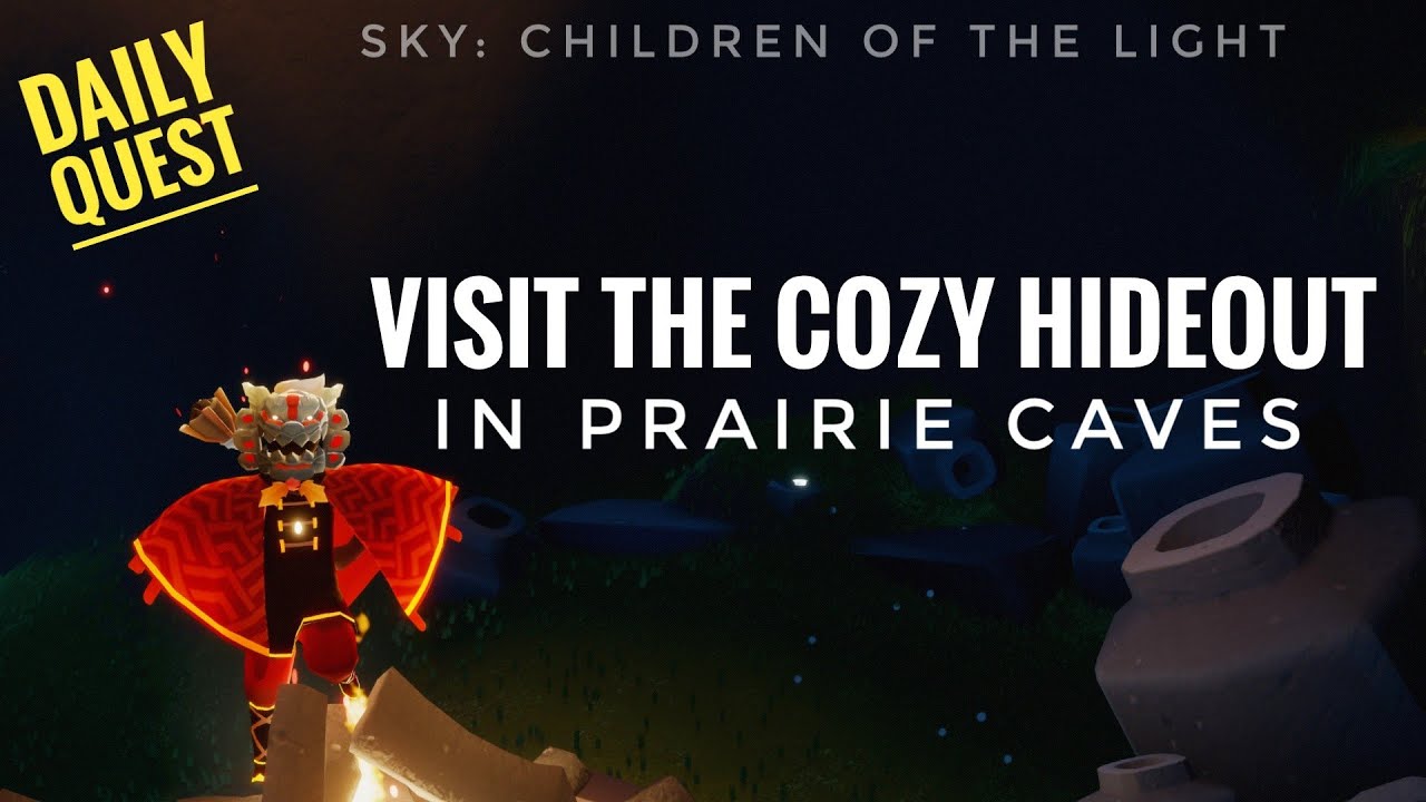 Visit the Cozy hideout in Prairie caves (Daily Quest) sky cotl YouTube