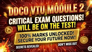 DDCO BCS302 MODULE 2 IN ONE SHOT IMPORTANT QUESTIONS|3rd sem VTU DDCO |edu yodha |ddco vtu 3rd sem 